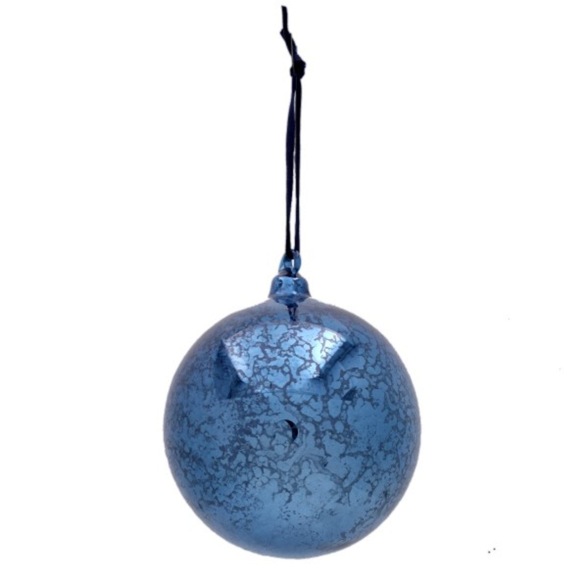 Shiny Blue Mercury Glass Ornament