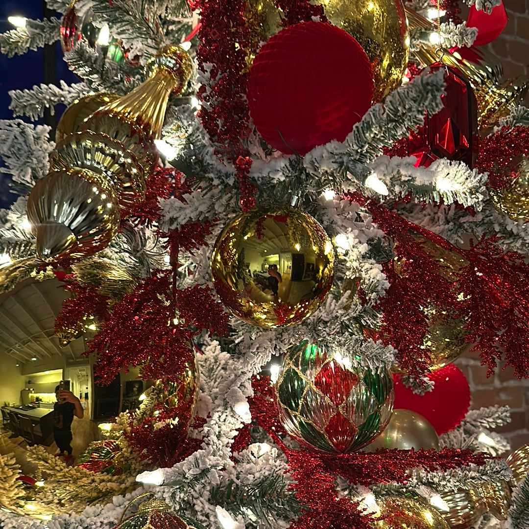 4" Gold Shiny Ball Ornament, 6 per Bag