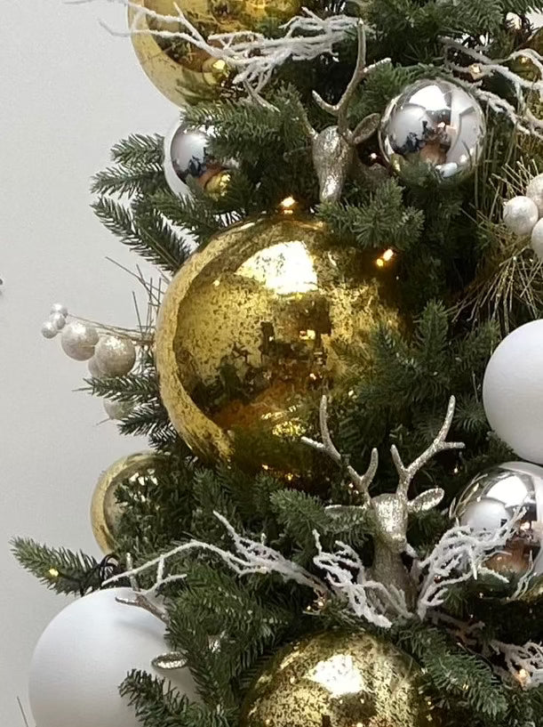 8" Gold Shiny Mercury Ball Ornament