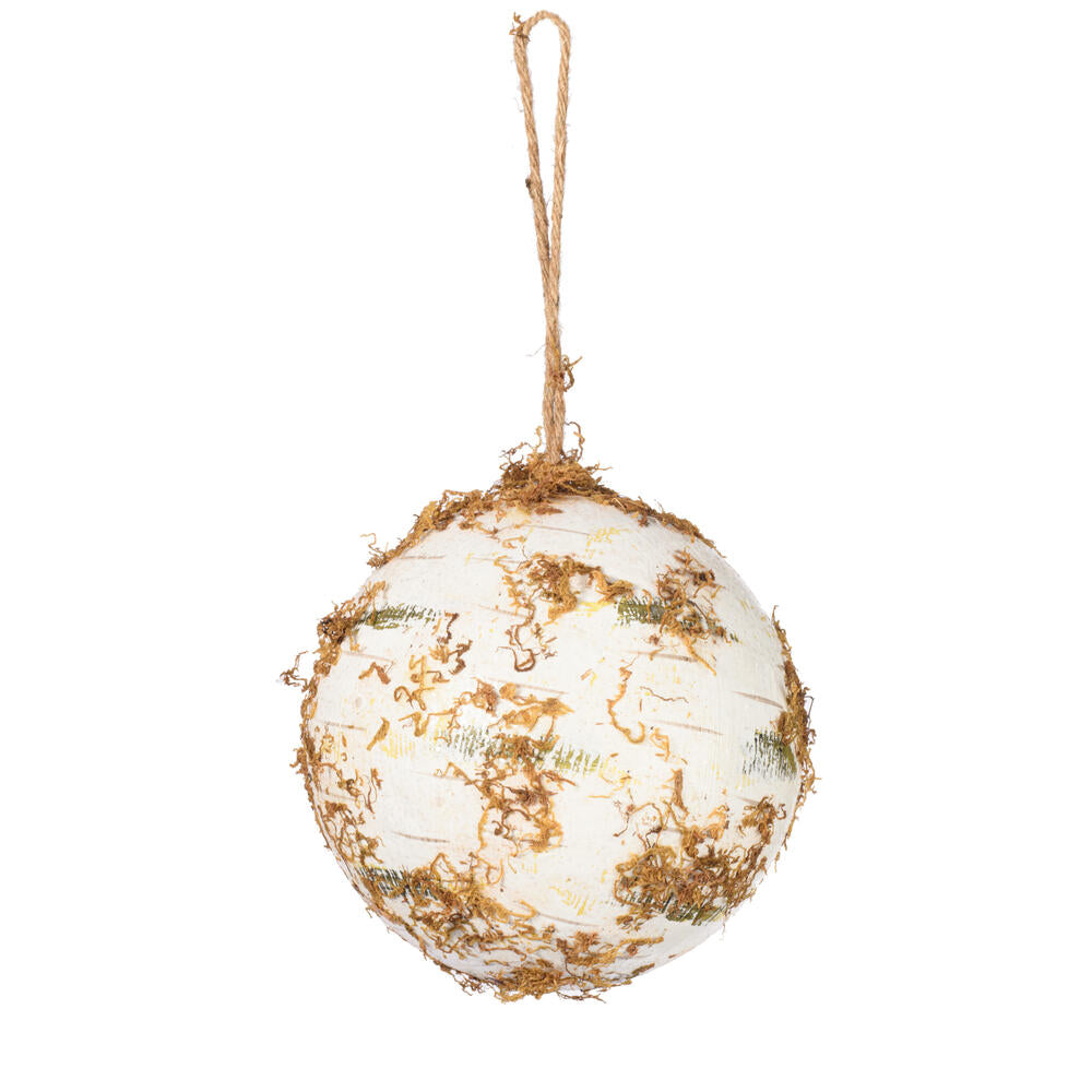 8" Artificial Birch Ball Christmas Ornament