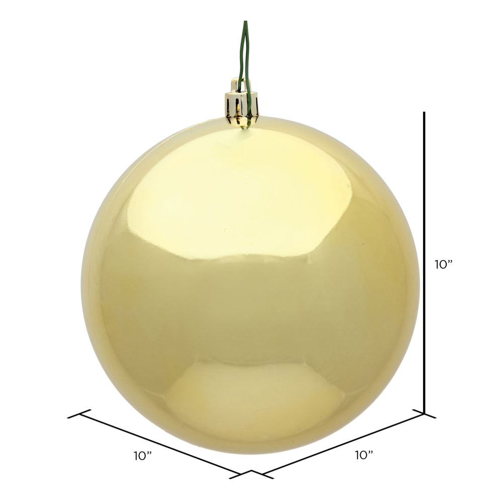 10" Gold Shiny Ball Ornament