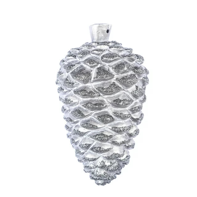 5.5" Gunmetal Antique Pinecone Christmas Ornament